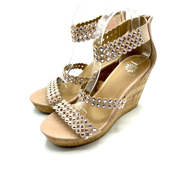Yellow Box Blush Wedge Sandals - Picture 2 of 14